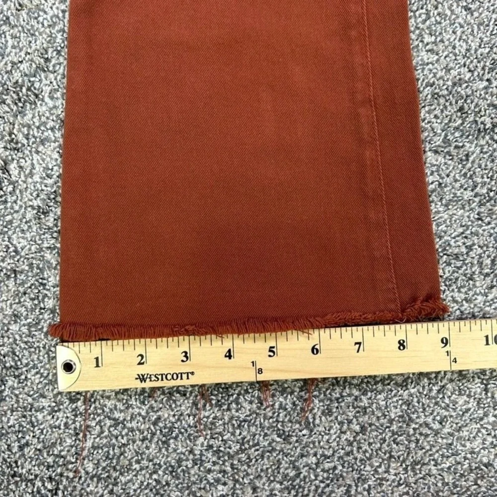 AG Adriano Goldschmied Farrah Boot Crop High‎ Rise Jeans Womens 28 Rust Brown